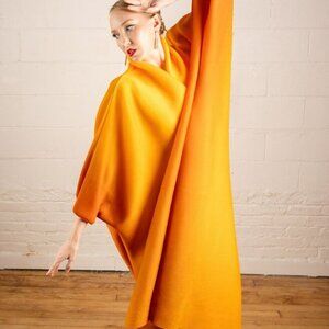 Accordian Opera Coat shaded orange